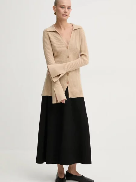 FROM FUTURE kardigan kaszmirowy lekki beżowy