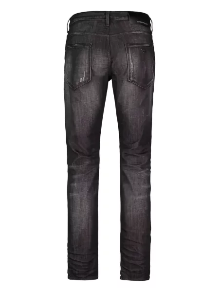 Blugi Emporio Armani zdrențuiți negru