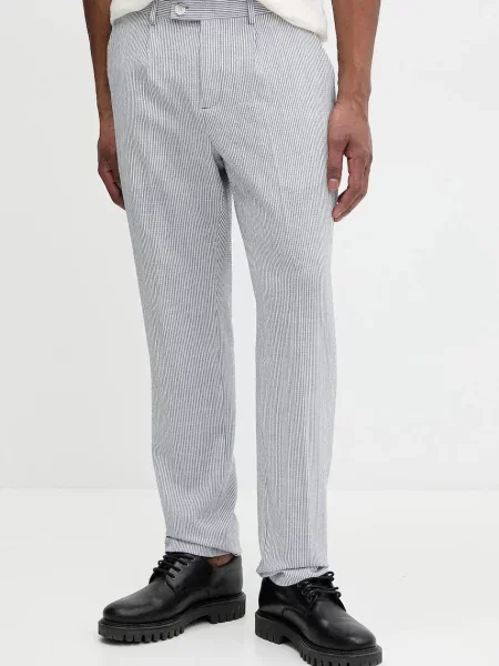 Kalhoty s příměsí vlny Marciano Guess MAX ve střihu chinos modrá