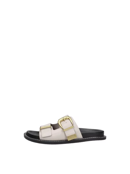 Trampki Steve Madden z logo skórzane białe