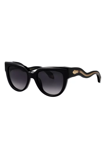 Ochelari de soare Roberto Cavalli cu imprimeu geometric negru