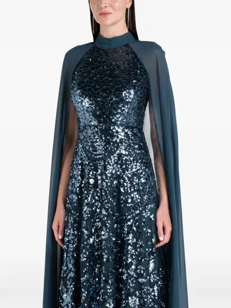 Kostiumas midi suknelė Needle & Thread su blizgučiais iki kelių mėlyna