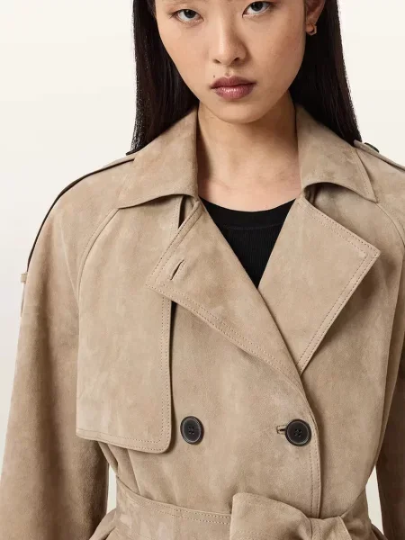 Замшевое пальто Allsaints