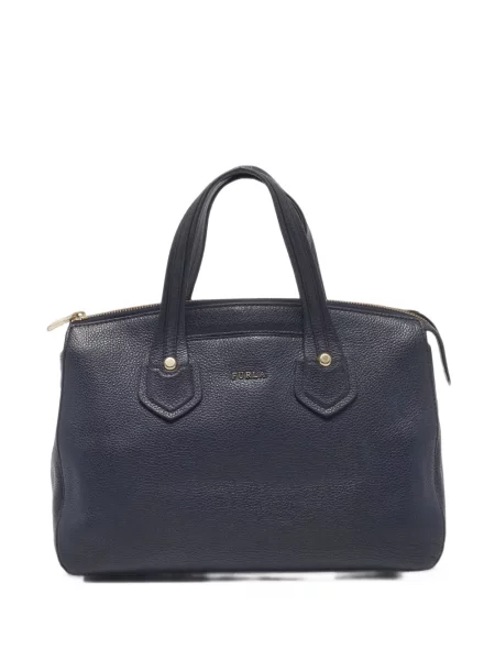Geantă shopper Furla din piele albastru