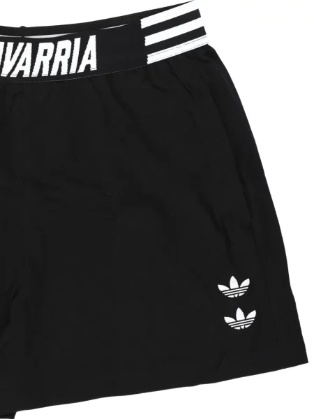 Pantaloni scurți Adidas cu autograf din piele negru
