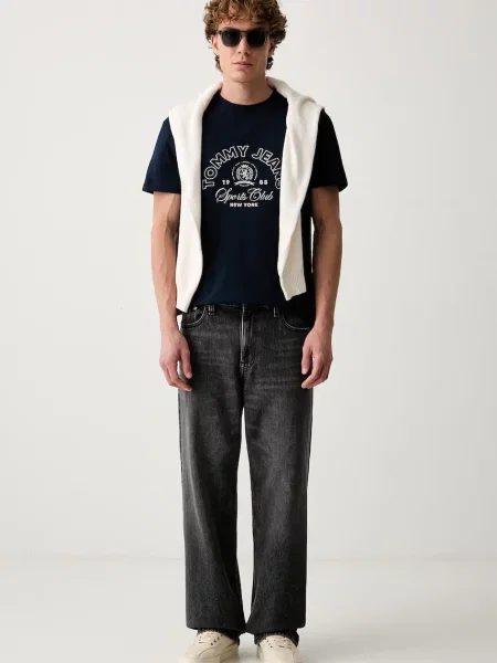 Tommy Jeans rifle relaxed fit pánske sivá