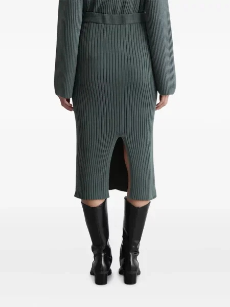 Fustă midi Marc O'polo tricotate până la genunchi verde