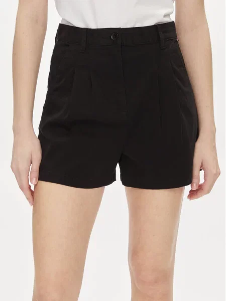 Tommy Jeans Medžiaginiai šortai Claire juoda