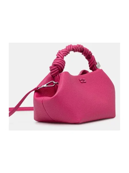 GANNI Bou Small torebka crossbody z imitacji skóry różowa