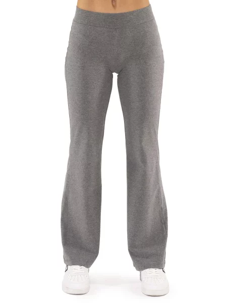 Leone Never Without legginsy z elastycznej bawełny z rozcięciem szare