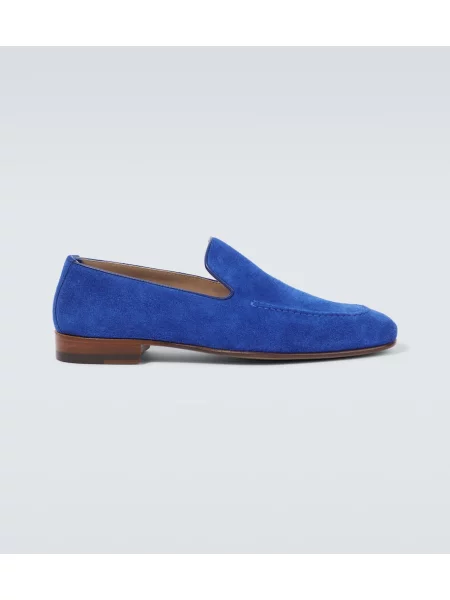 Loaferke Manolo Blahnik iz semiša modra