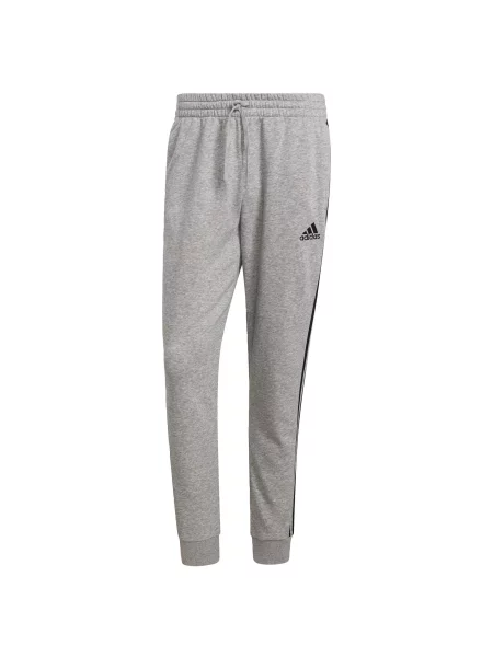 Spodnie adidas Essentials Tapered Cuff 3 Stripes czarne