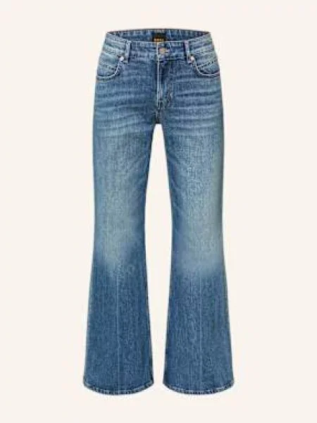 Boss Jeansy Bootcut blau niebieskie