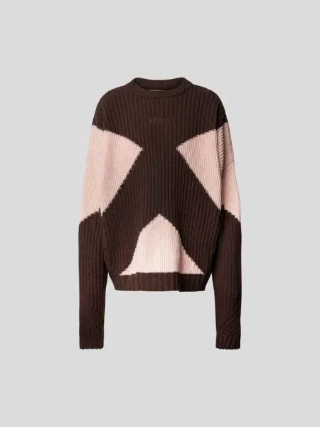Oversize’owy sweter o wyglądzie dzianiny Gmbh