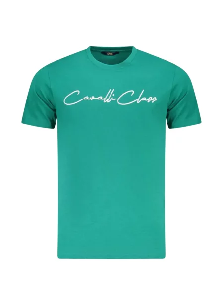 Tricou Cavalli Class cu imagine verde