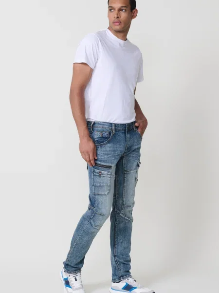 KOROSHI Jeans deschis albastru