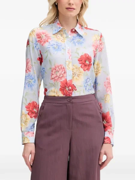 Lung cămașă Gant cu model floral cu imagine albastru