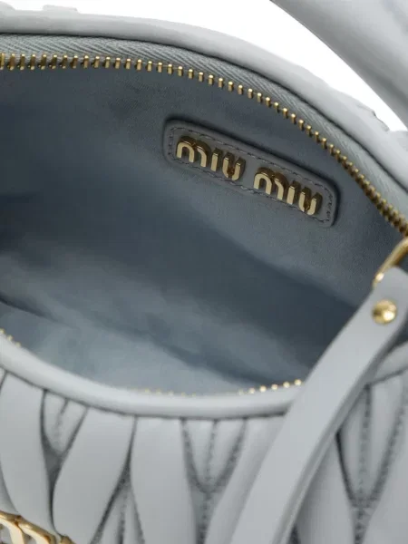 Geanta hobo Miu Miu din piele gri
