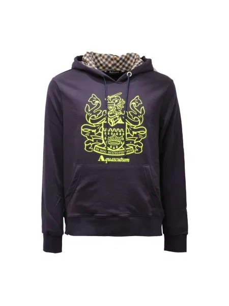 Bluza z kapturem Aquascutum z kapturem niebieska