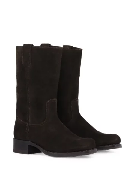 Botine Notabene din piele de căprioară maro