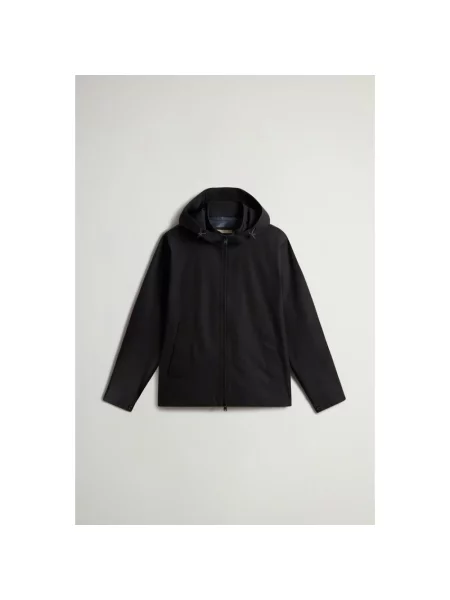 Kurtka Woolrich z kapturem softshell czarna
