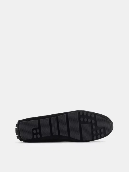 Кожаные мокасины Emporio Armani черные
