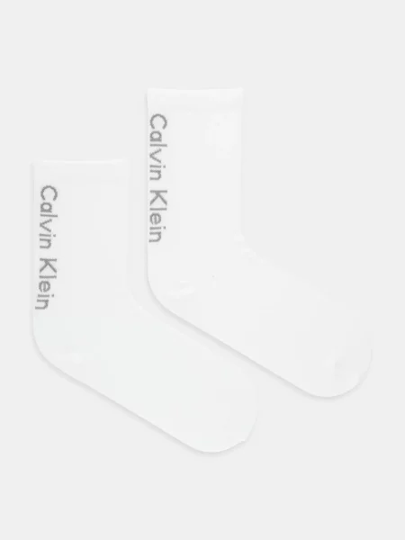 Чорапи Calvin Klein Jeans 2 чифта сиво бяло