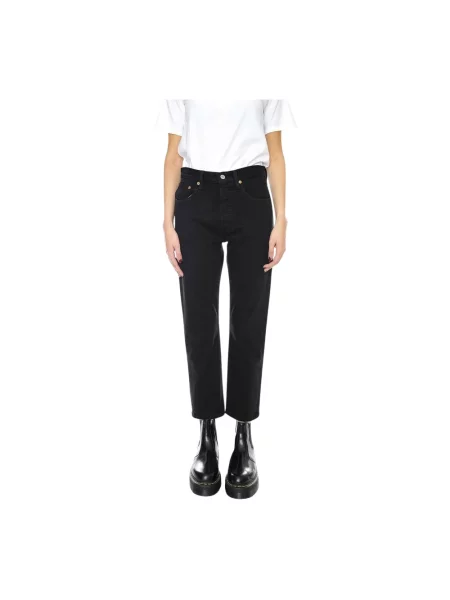 Levi's® Jeansy Crop schwarz czarne