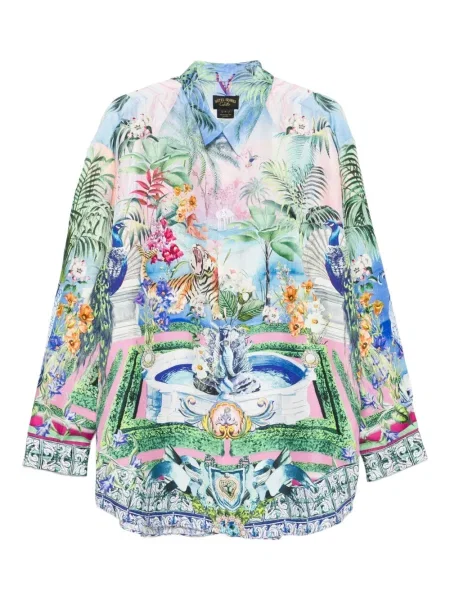 S límcem košile Camilla s potiskem modrá