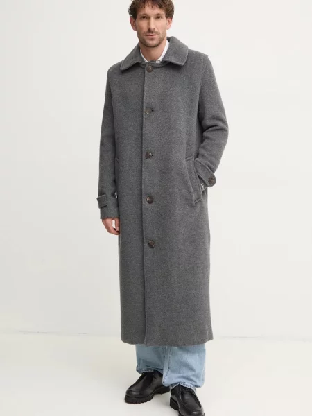 Fiorucci palton de lână de tranziție gri