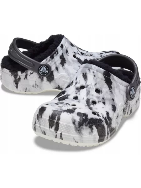 Chodaki Dla Dzieci Crocs Baya Printed Lined Clog białe