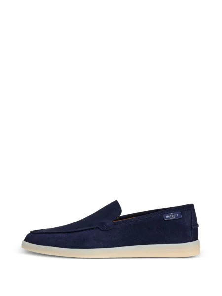 Pantofi loafer Hackett London din piele de căprioară albastru