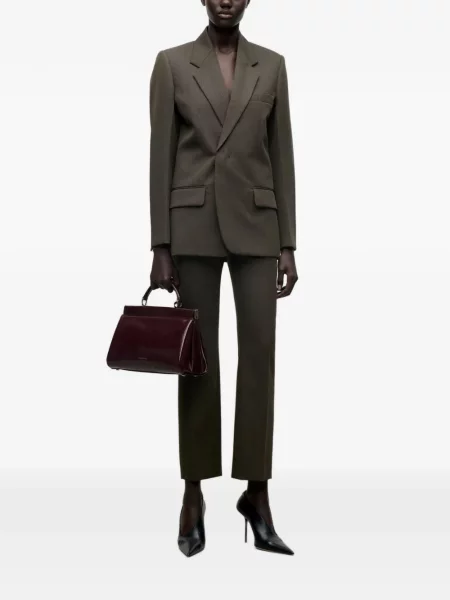 Sacou Victoria Beckham de lână verde