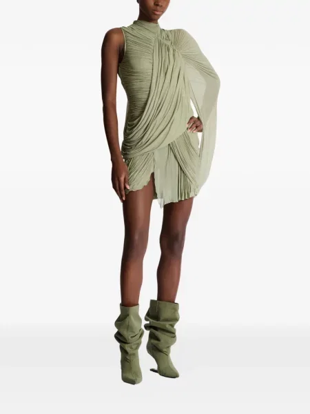 Rochie Balmain drapată verde