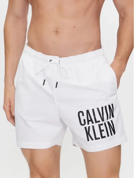Olcsóbban. Férfi Calvin Klein Medium zsinóros úszónadrág fehér. Méret: XXL fehér