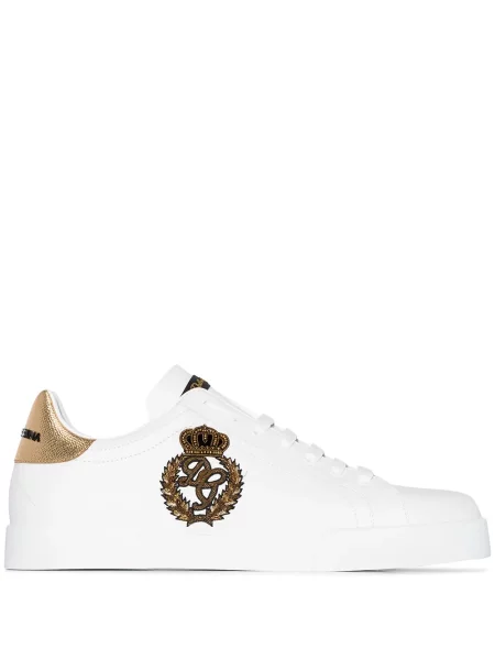 Sneakerși Dolce & Gabbana Portofino din piele alb