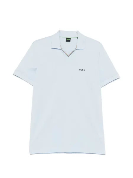 Tricou Boss cu imagine cu decolteu în V albastru
