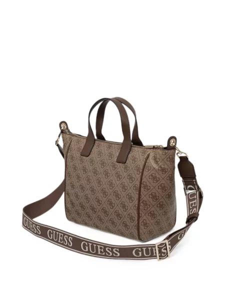 Geantă shopper Guess cu imagine maro