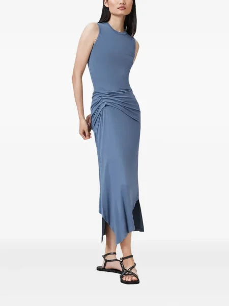 Rochie Allsaints drapată de costum albastru