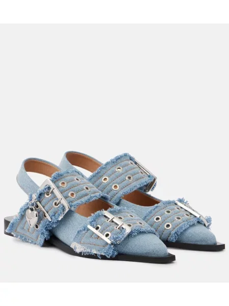 Balerini Ganni cu cataramă albastru