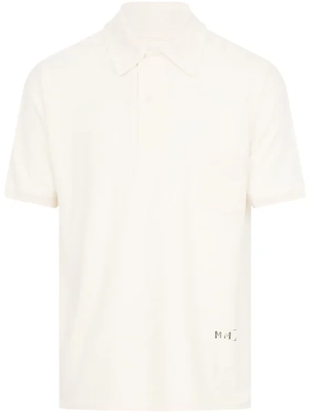 Polo Maison Margiela cu imagine alb