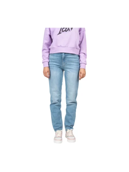 Jeansy Guess z wysoką talią niebieskie