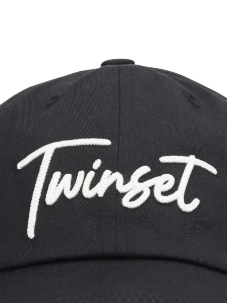 Șapcă Twinset cu broderie negru