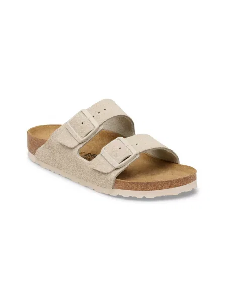 Birkenstock papuci din piele Arizona alb