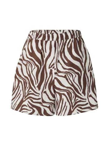EDITED Pantaloni Frederieke maro alb