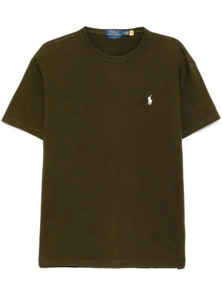 Класическа тениска Polo Ralph Lauren с принт зелено