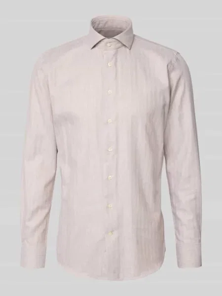 Koszula biznesowa o kroju slim fit z kołnierzykiem typu kent Profuomo