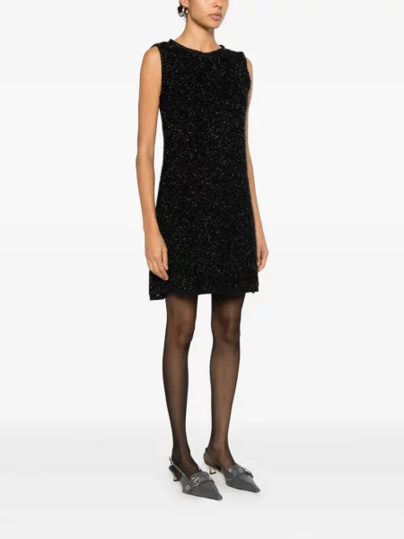 Rochie fără mâneci Cecilia Prado fără mâneci cu mărgele de costum negru