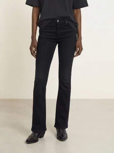 Allsaints Bootcut Džíny Haldan washed black černé