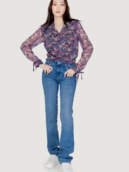 Proste jeansy Guess z wysoką talią czarne